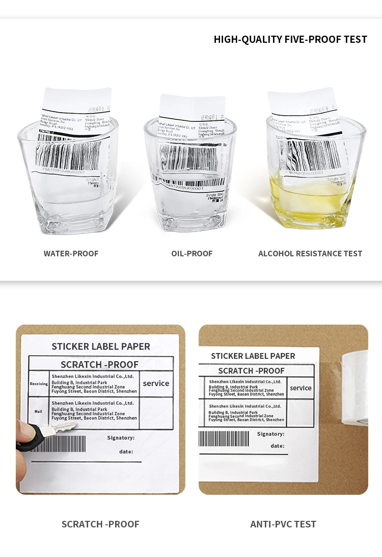 Self Adhesive Direct Thermal Sticker Paper Printed Labels for Shipping