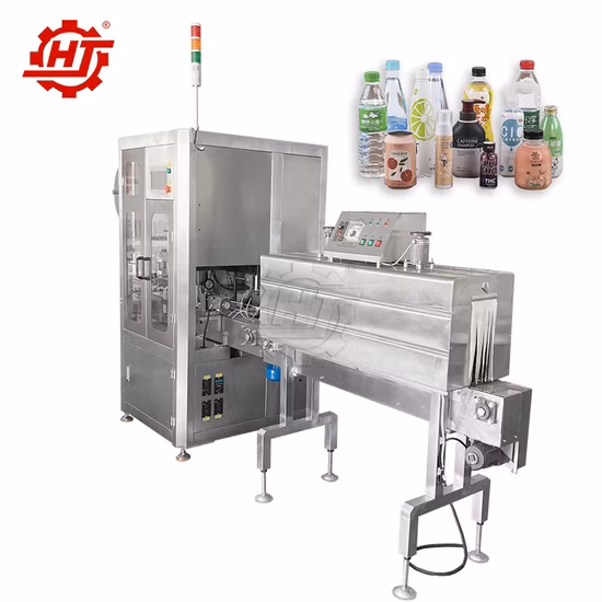 Machine d'étiquetage automatique à manchon rétractable à grande vitesse pour bouteilles en PET