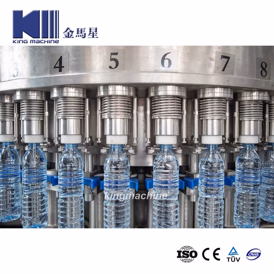 Boissons entièrement automatiques liquides minéraux purs bouteille d'eau gazeuse potable lavage de soufflage de remplissage d'embouteillage en bouteille de capsulage d'étiquetage d'étiquetage faisant la machine d'emballage