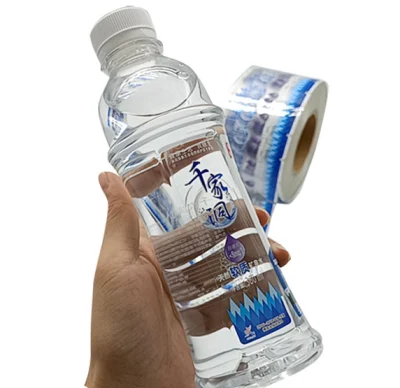 Autocollant personnalisé étanche, étiquette adhésive transparente pour eau minérale, bouteille en plastique, étiquette adhésive pour boisson